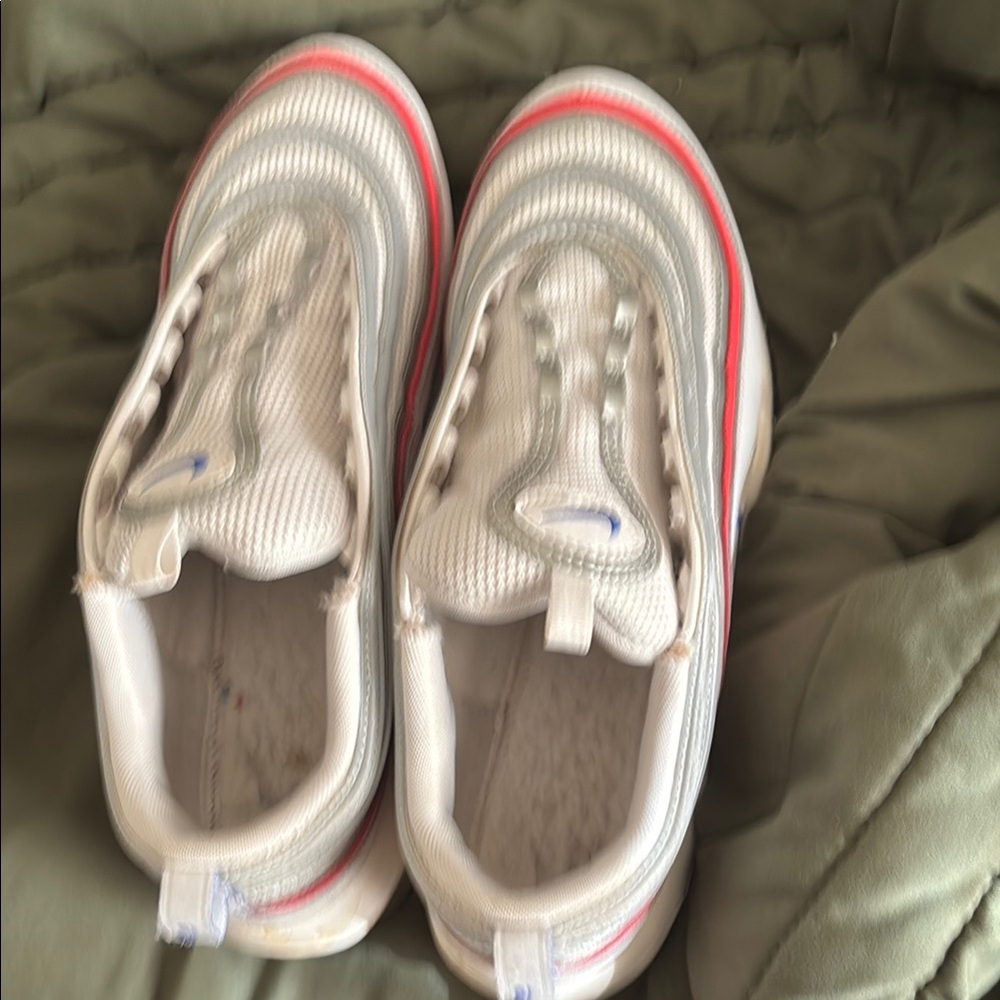 Nike White and Red Casual Sneakers